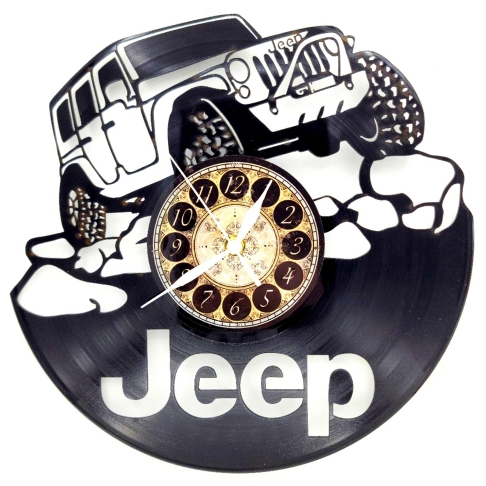 4 DOOR JEEP WRANGLER  vinyl record clock